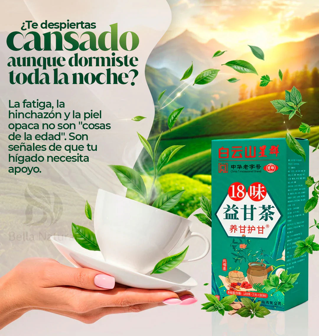 🍃 Té Yigan — Fórmula de 18 Hierbas Chinas para Sentirte Más Liviano, con Más Energía y Apoyo Natural para el Hígado ✨